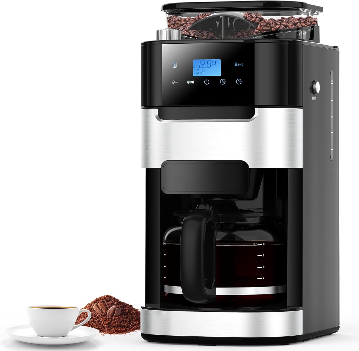 10-Cup Drip Coffee Maker with Built-In Grinde CM8025 10-Cup Drip Coffee Maker with Built-In Grinde CM8025