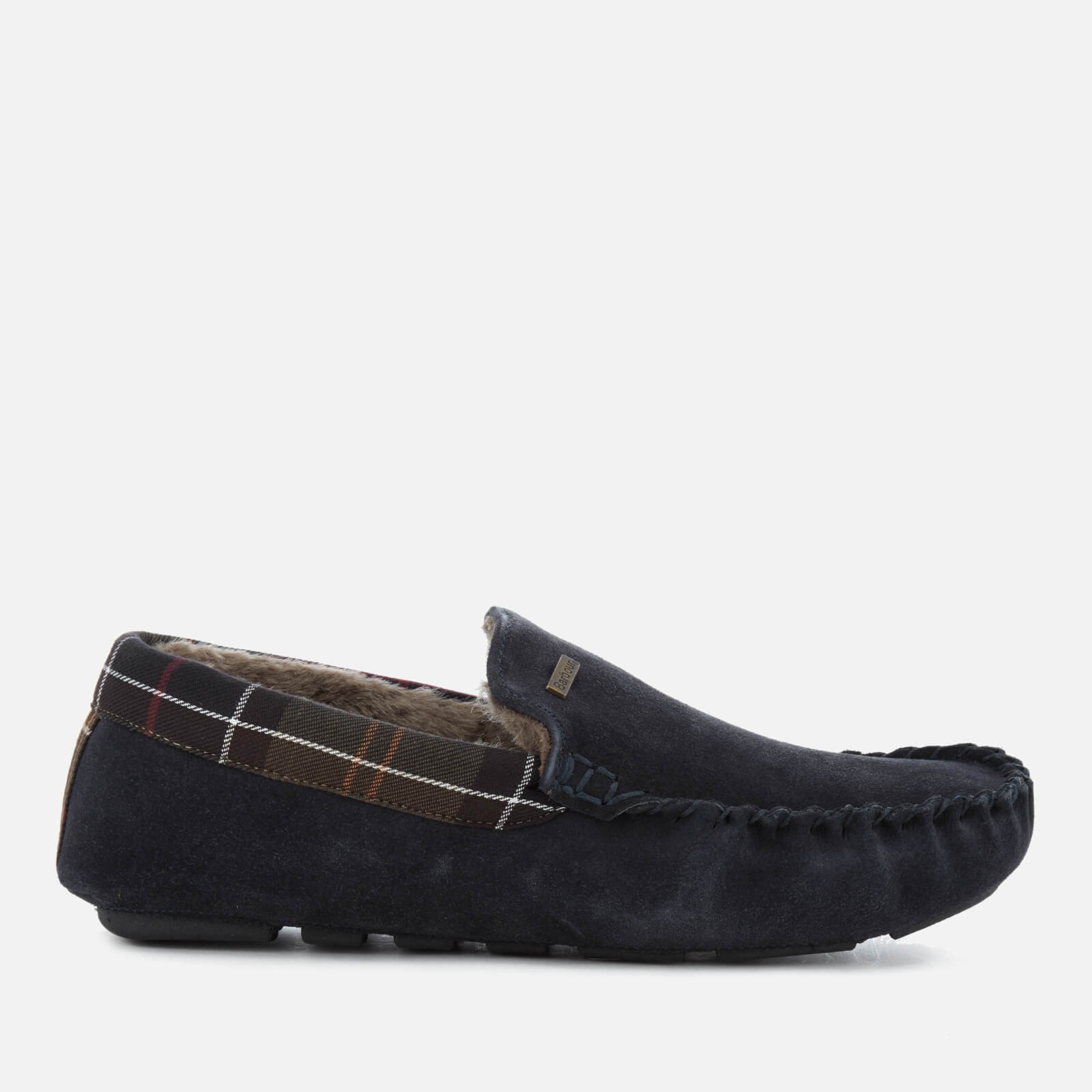 Barbour Men's Monty Suede Moccasin Slippers - Navy Barbour Men's Monty Suede Moccasin Slippers - Navy
