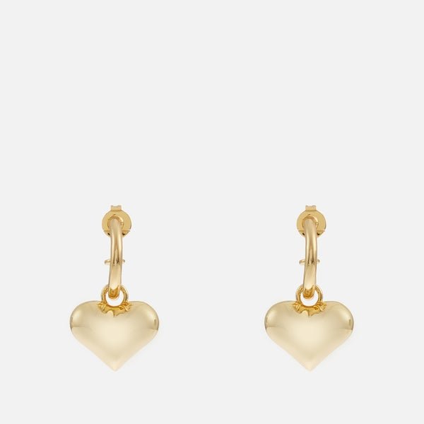 Crystal Haze Golden Hearts Gold-Plated Earrings Crystal Haze Golden Hearts Gold-Plated Earrings