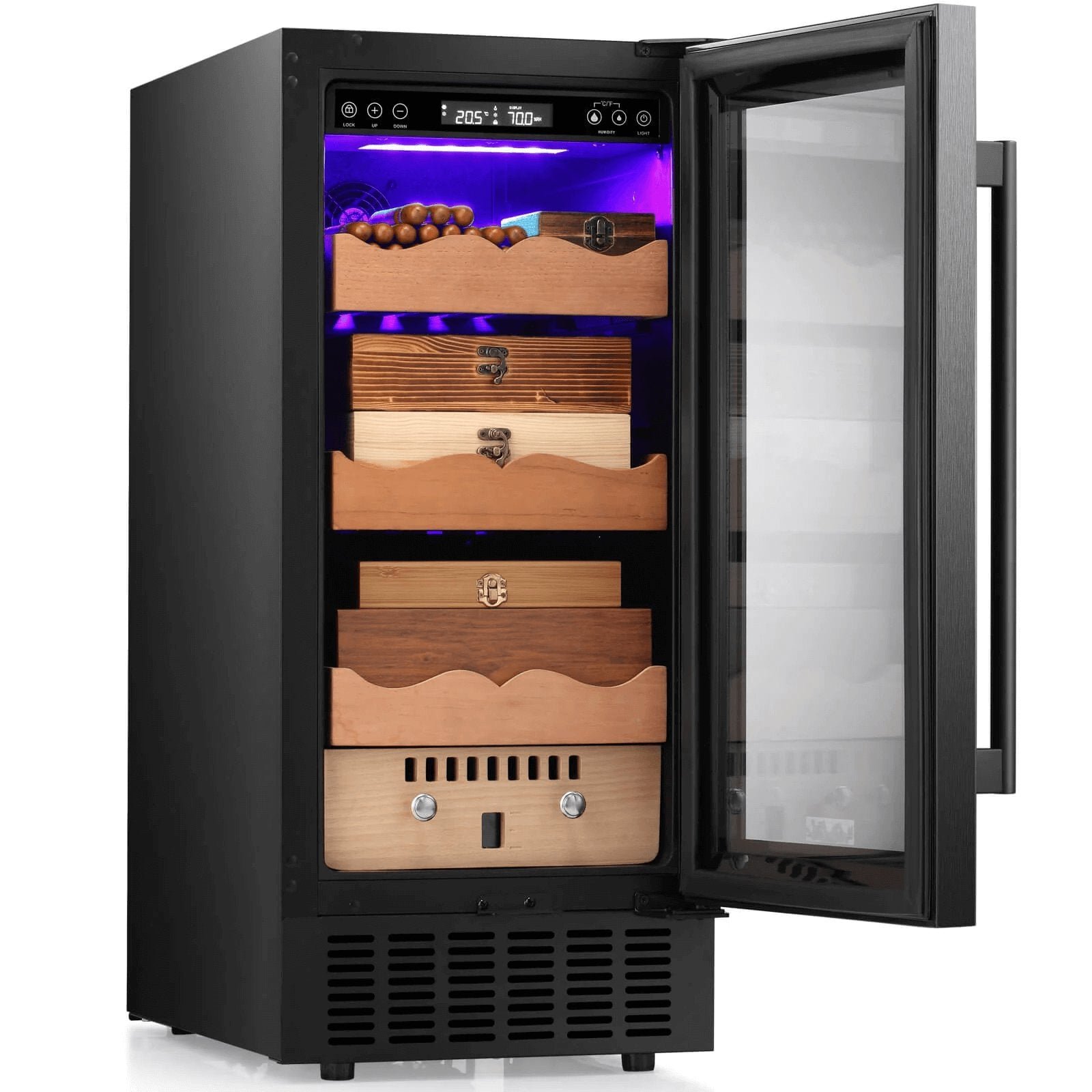 15 Inch Cigar Humidor Electric Humidor Black X5196H 15 Inch Cigar Humidor Electric Humidor Black X5196H