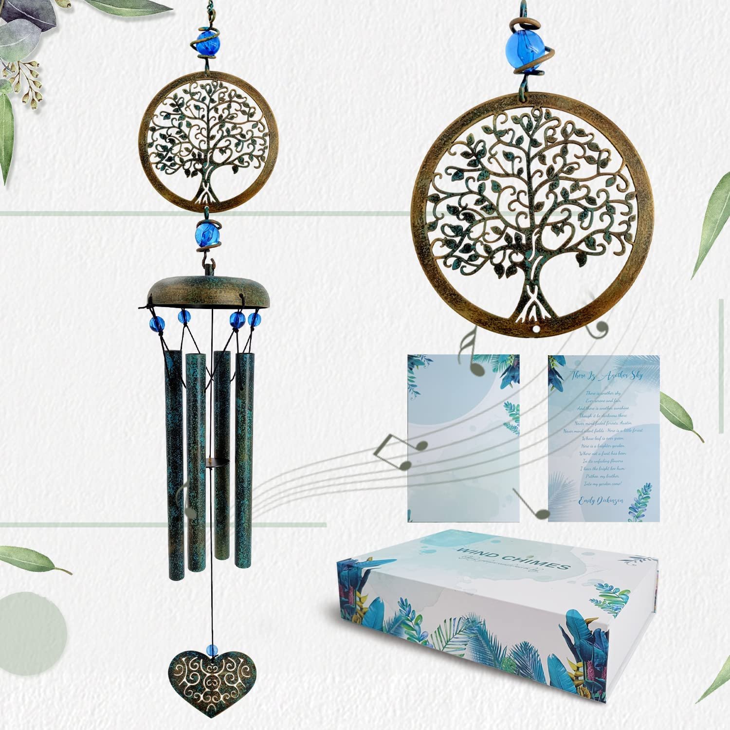 Life Series Wind Chimes - 29 Inch, 4 Tubes,Metal Wind Chimes Life Series Wind Chimes - 29 Inch, 4 Tubes,Metal Wind Chimes