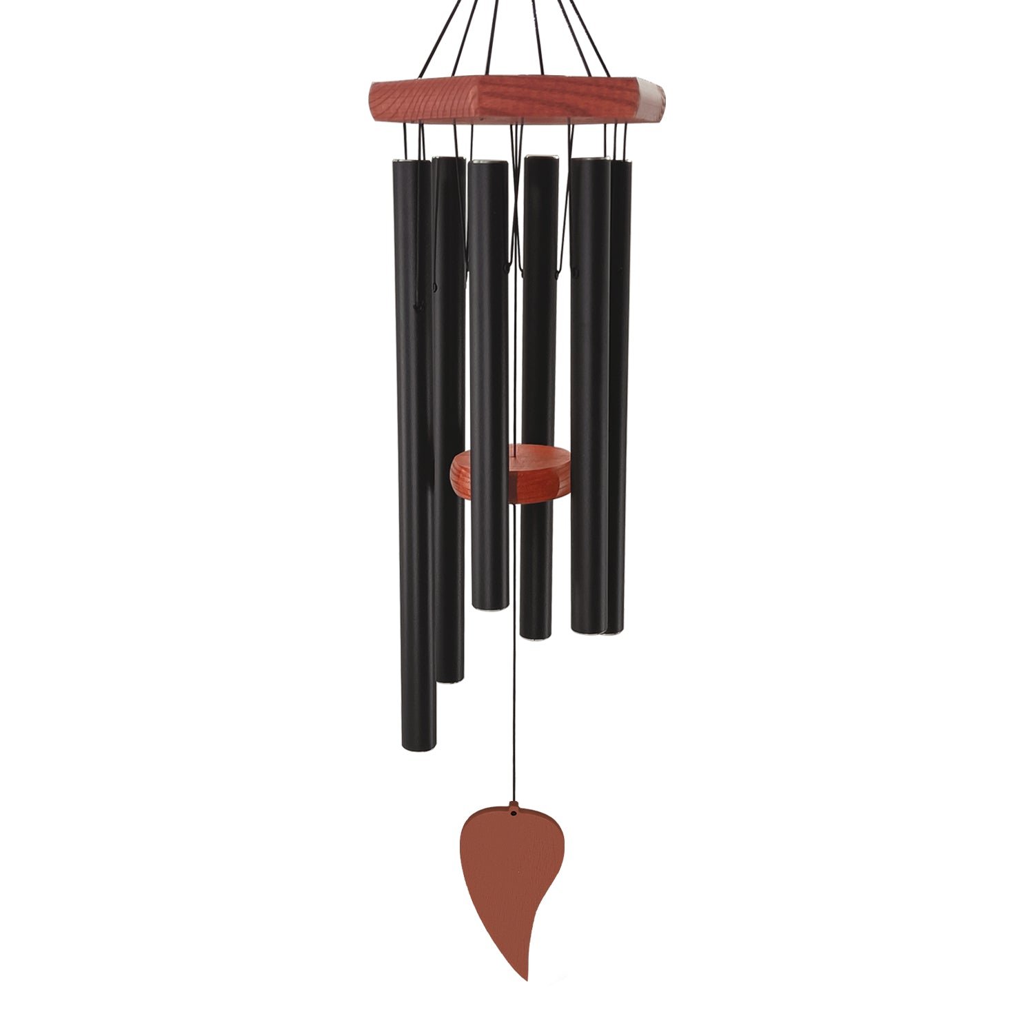 Outdoor Beautiful Melodies Wind Chimes-6 Tubes, 30 Inch, Black Outdoor Beautiful Melodies Wind Chimes-6 Tubes, 30 Inch, Black