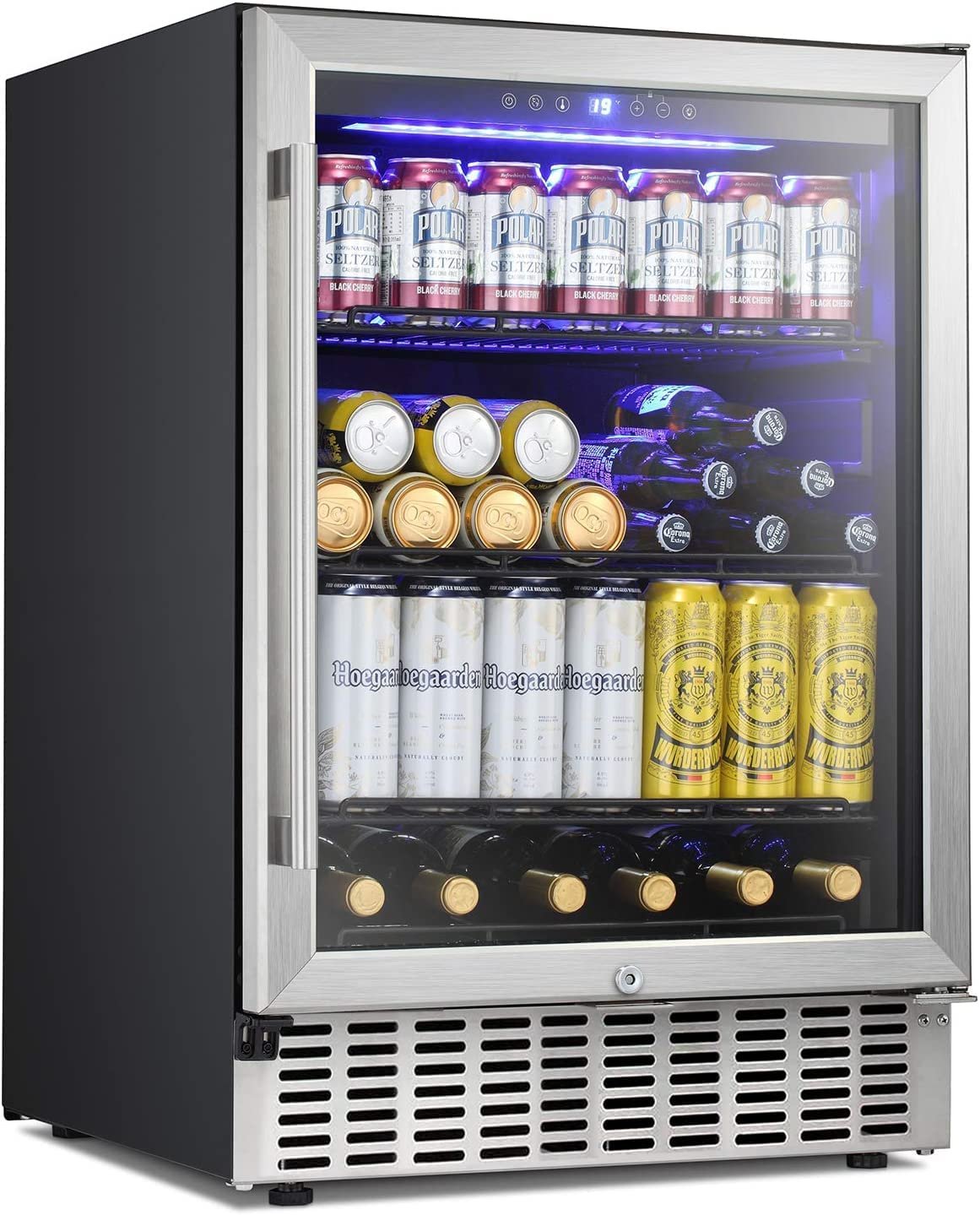 24 Inch Metal Shelves Built-in Wine Fridges Cooler Beverage Refrigerator 24 Inch Metal Shelves Built-in Wine Fridges Cooler Beverage Refrigerator