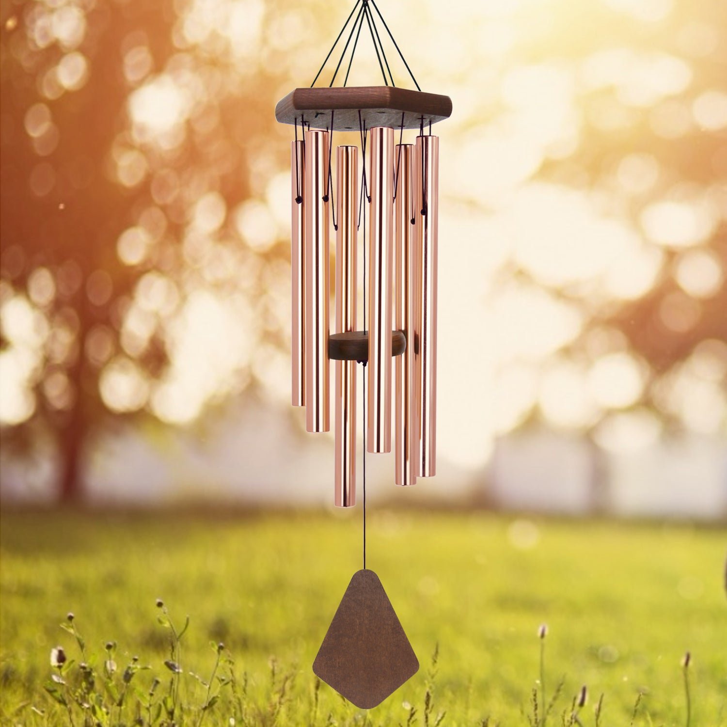 Outdoor Beautiful Melodies Wind Chimes-6 Tubes, 30 Inch, Rose Gold Outdoor Beautiful Melodies Wind Chimes-6 Tubes, 30 Inch, Rose Gold