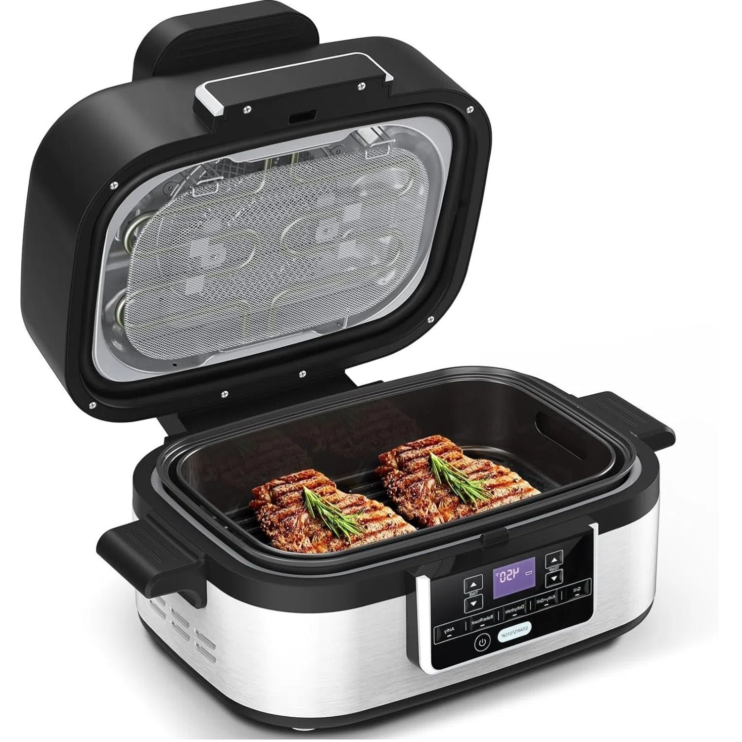 5-IN-1 5QT Indoor Air Fry, Crisps, Roasts, Reheats, & Dehydrates, for Quick, Easy Meals,Nonstick,Black 5-IN-1 5QT Indoor Air Fry, Crisps, Roasts, Reheats, & Dehydrates, for Quick, Easy Meals,Nonstick,Black