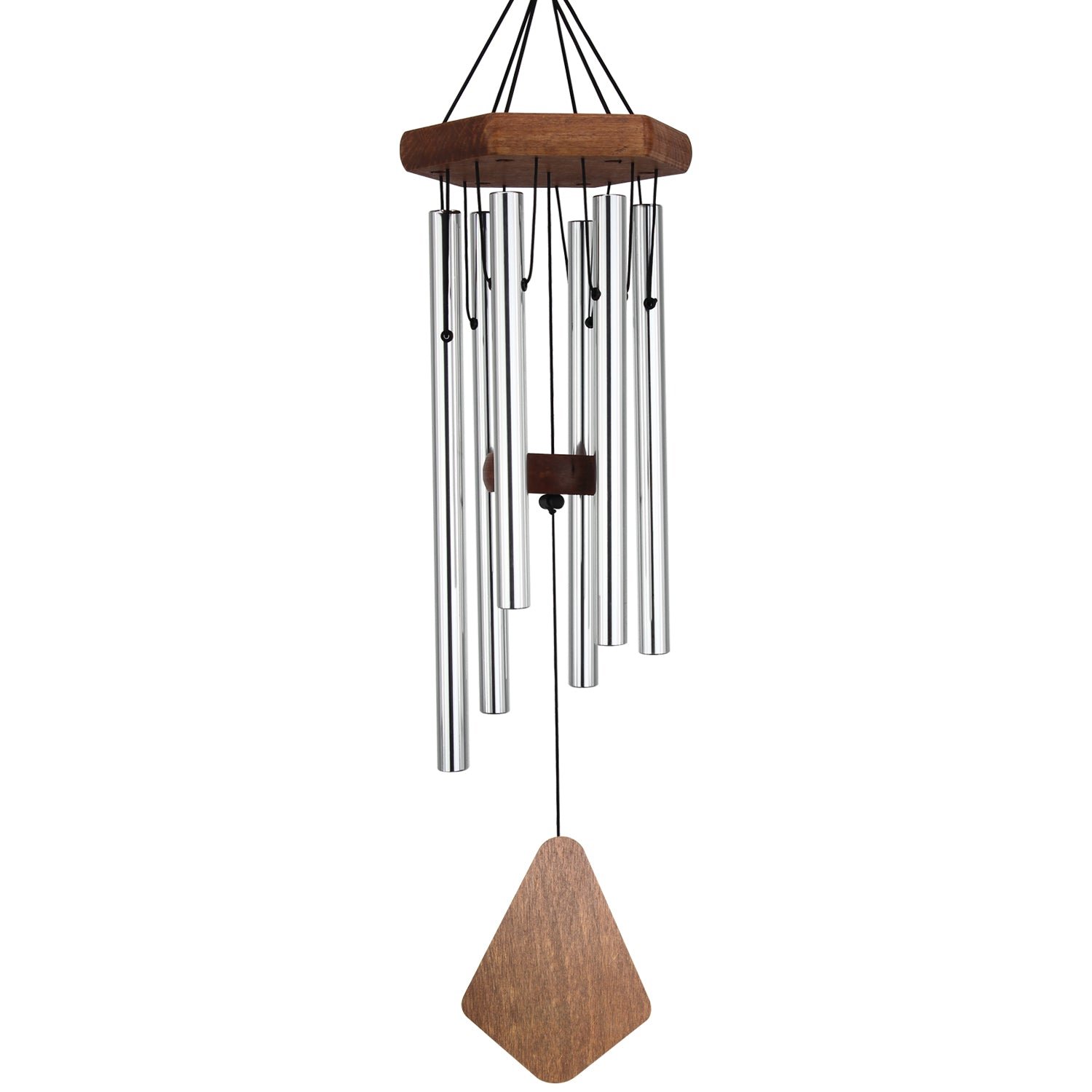 Wood Series Wind Chimes-30 Inch Silver Wood Series Wind Chimes-30 Inch Silver