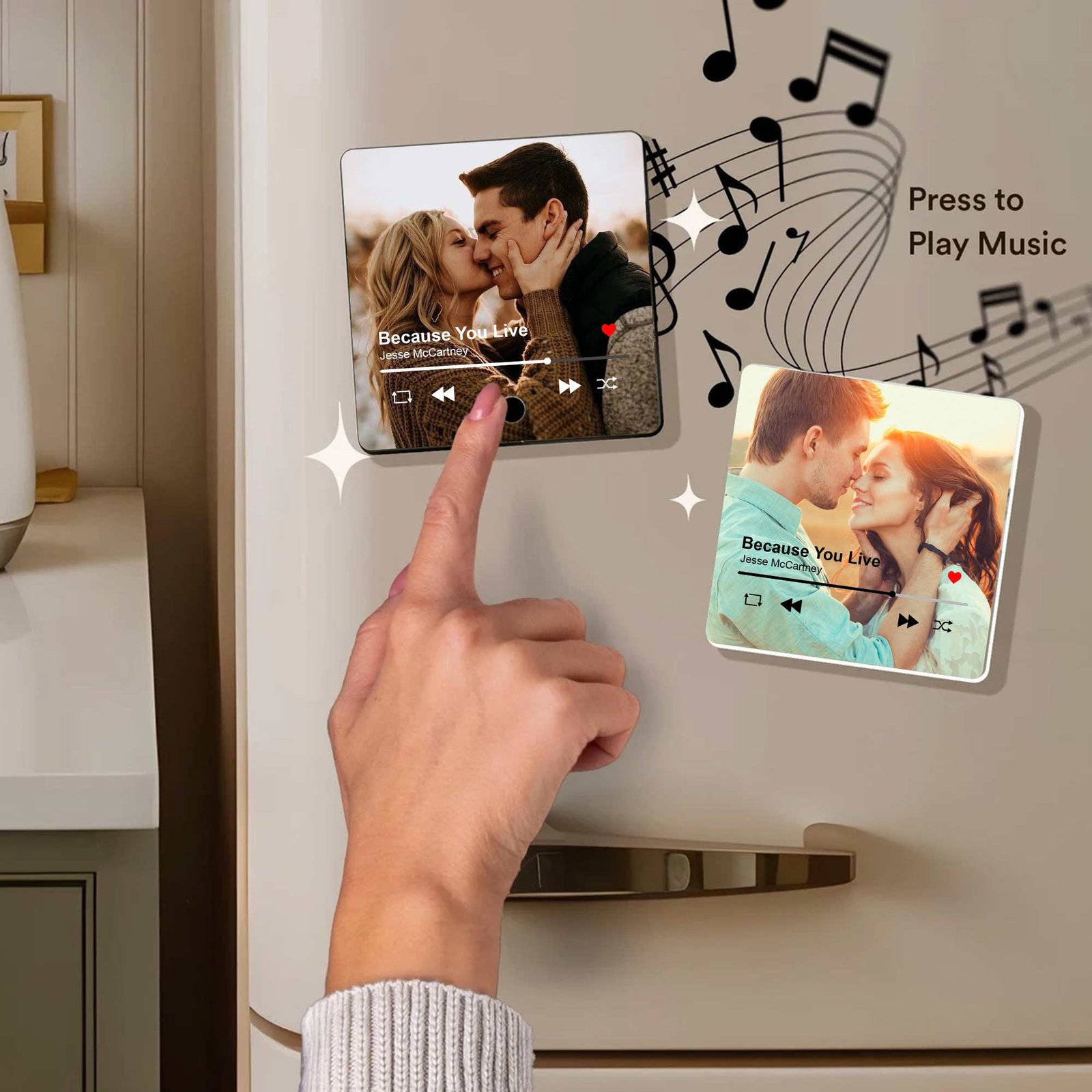 Custom Music Fridge Magnet That Can Play Songs Customized Photo Album Refrigerator Magnets Gifts for Valentine's Day Anniversary Christmas for Couples Him Her Custom Music Fridge Magnet That Can Play Songs Customized Photo Album Refrigerator Magnets Gifts for Valentine's Day Anniversary Christmas for Couples Him Her