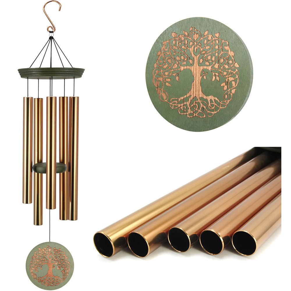 Tree of Life Wind Chimes- 30 Inch Gold Tree of Life Wind Chimes- 30 Inch Gold