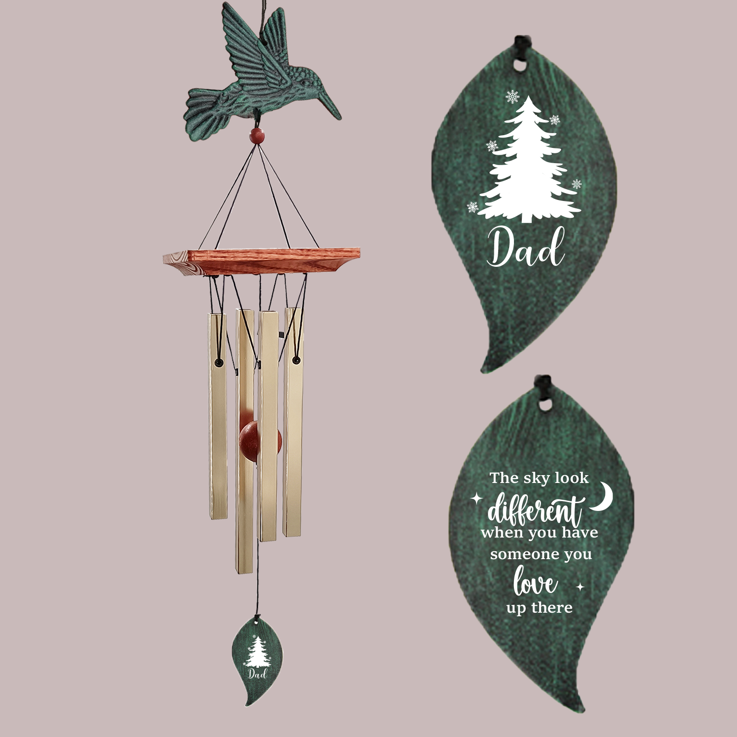 Astarin Personalized Wind Chimes for Father, Father's Day Gift-001 Astarin Personalized Wind Chimes for Father, Father's Day Gift-001