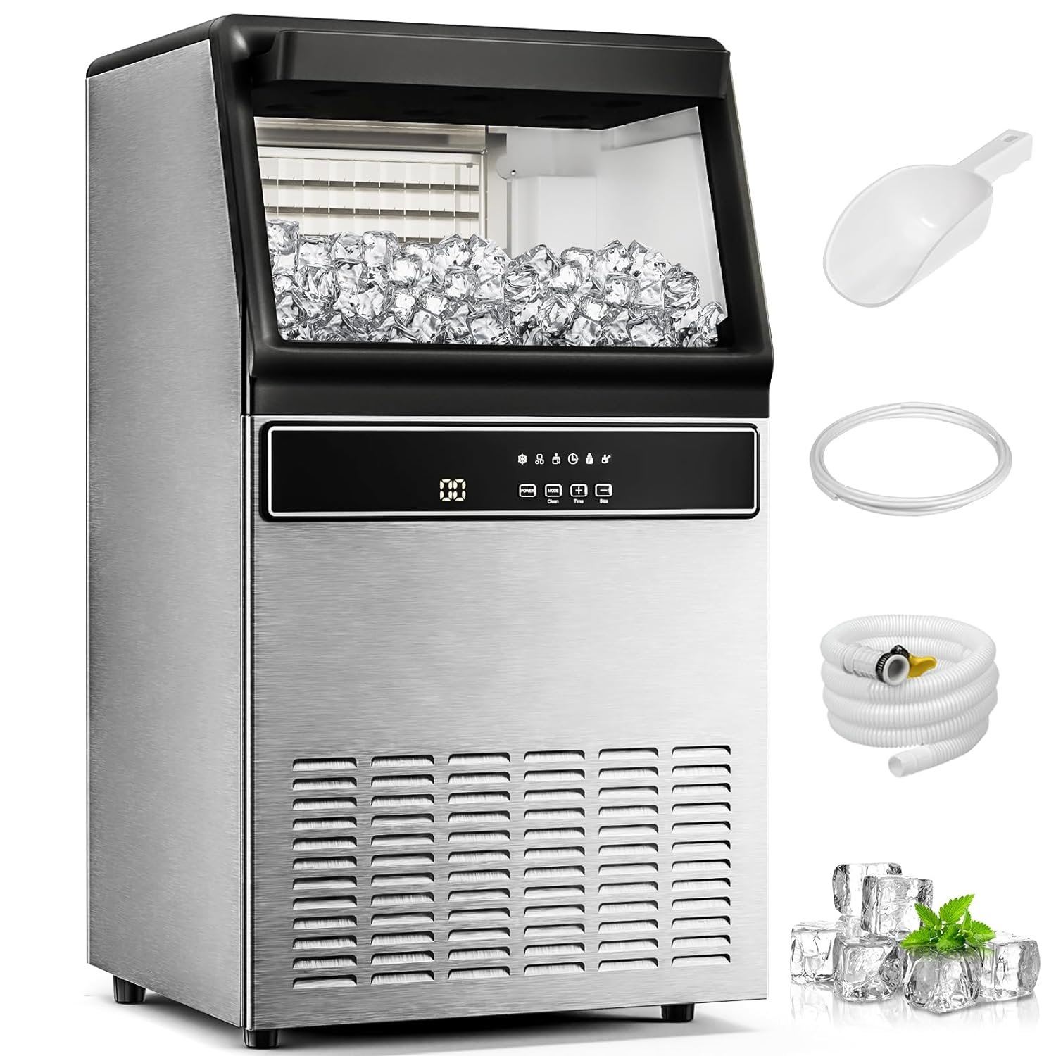 Commercial Ice Maker, Cubic Ice Machine with Self-Cleaning Function Z4790 Commercial Ice Maker, Cubic Ice Machine with Self-Cleaning Function Z4790