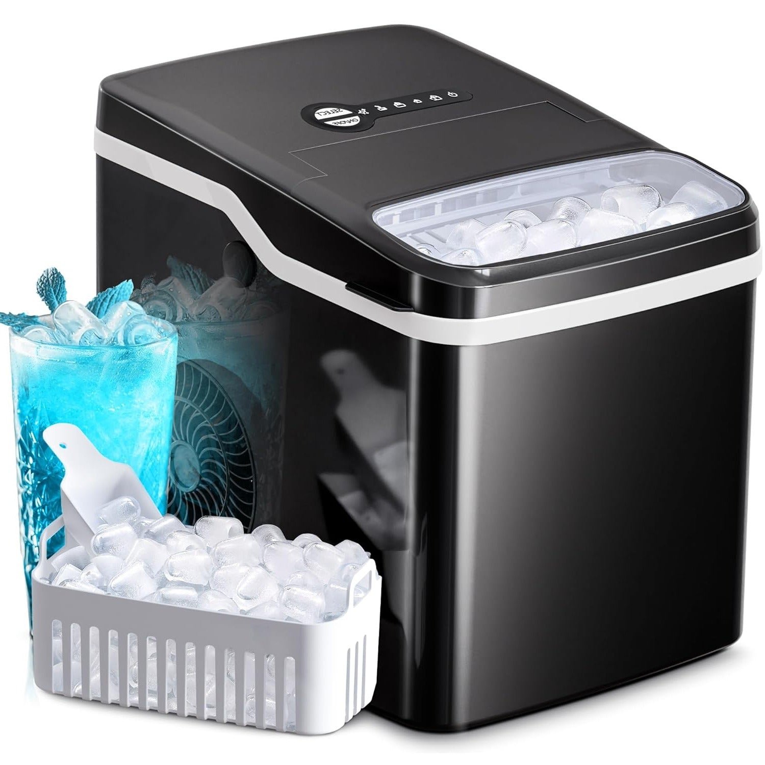 Ice Makers Countertop,26.5Lbs/24H,Self-Cleaning Portable Ice Maker Machine with HandleZ4701 Ice Makers Countertop,26.5Lbs/24H,Self-Cleaning Portable Ice Maker Machine with HandleZ4701