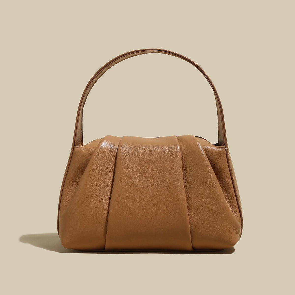 Ruched Leather Handbag Ruched Leather Handbag