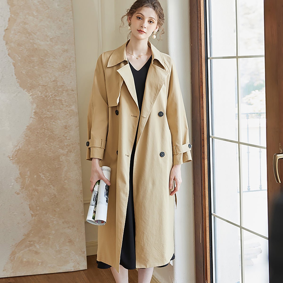 Versatile Khaki Trench Coat Versatile Khaki Trench Coat