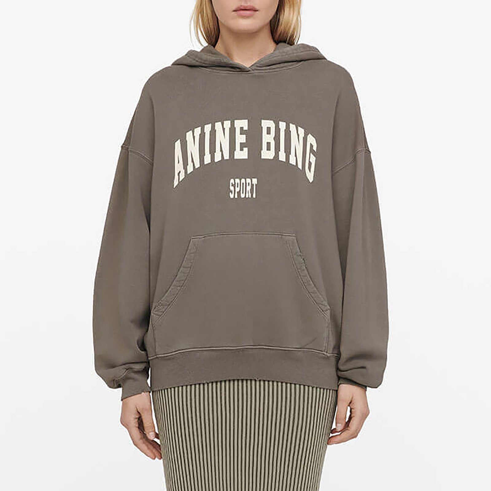 Anine Bing Harvey Cotton-Blend Hoodie Anine Bing Harvey Cotton-Blend Hoodie