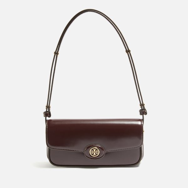 Tory Burch Robinson Spazzolato Patent Leather Shoulder Bag Tory Burch Robinson Spazzolato Patent Leather Shoulder Bag