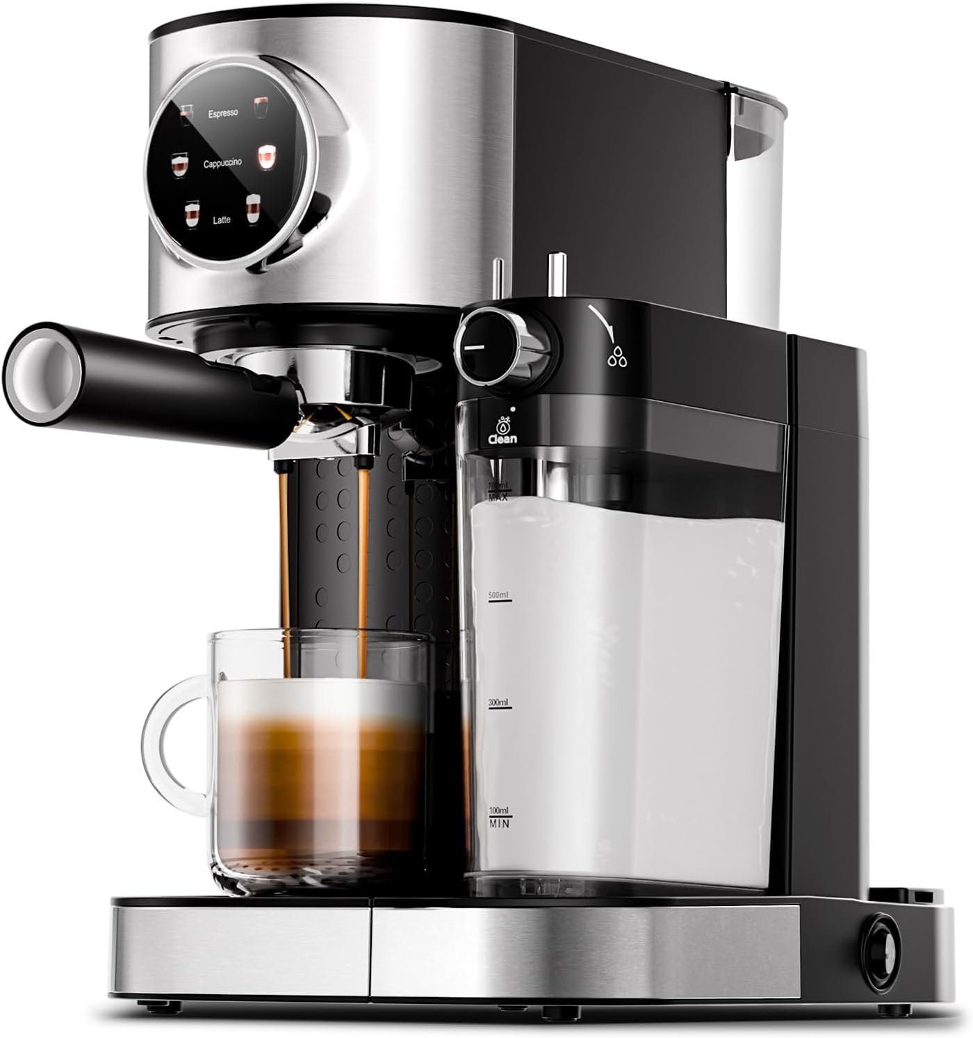 3 in 1 Professional Espresso Maker with Dual Heating System & Capsule Compatible CM8008 3 in 1 Professional Espresso Maker with Dual Heating System & Capsule Compatible CM8008