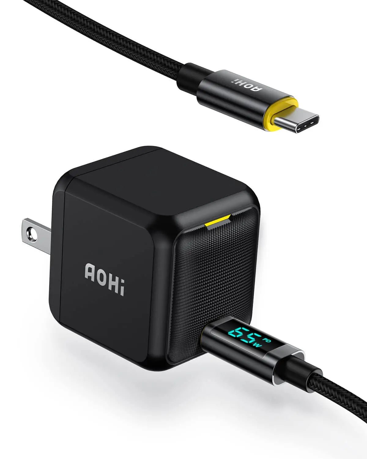 AOHI Magcube 65W GaN PD Fast Charger Set with LED Cable AOHI Magcube 65W GaN PD Fast Charger Set with LED Cable