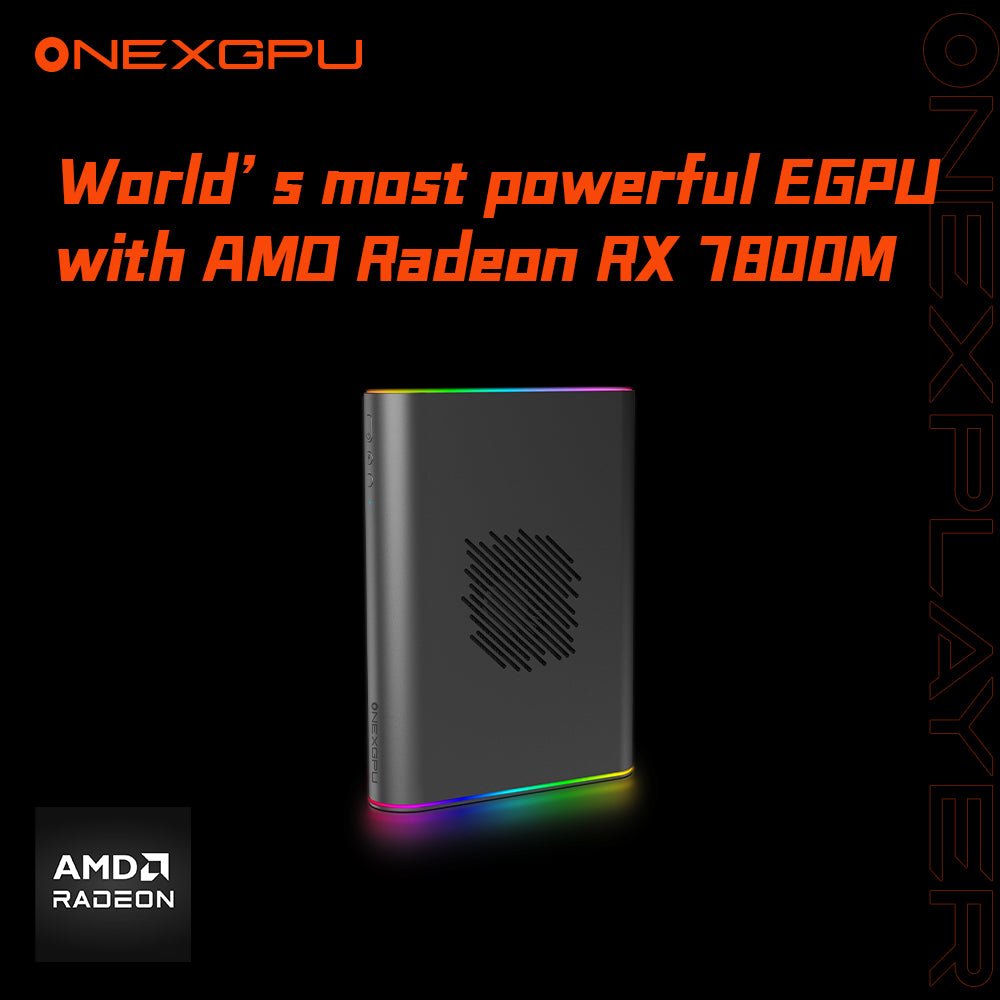 ONEXGPU 2: Ultimate eGPU with AMD Radeon RX 7800M, best external graphics GPU for laptop Free Oculink Cable Summer Sale ONEXGPU 2: Ultimate eGPU with AMD Radeon RX 7800M, best external graphics GPU for laptop Free Oculink Cable Summer Sale
