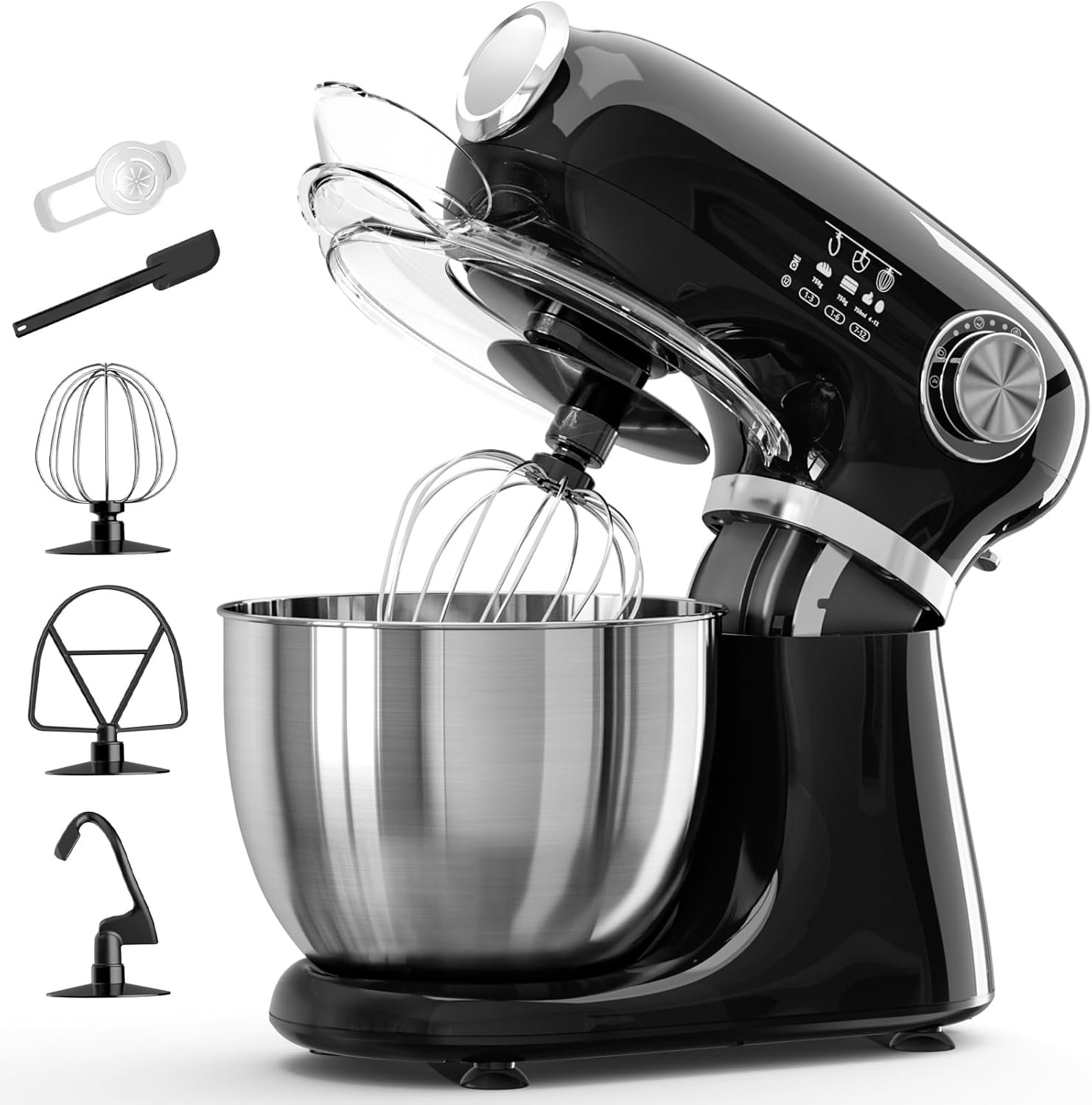 Kismile Stand Mixer, 5.5-Quart Electric Mixer with 12 Speeds CF3715 Kismile Stand Mixer, 5.5-Quart Electric Mixer with 12 Speeds CF3715