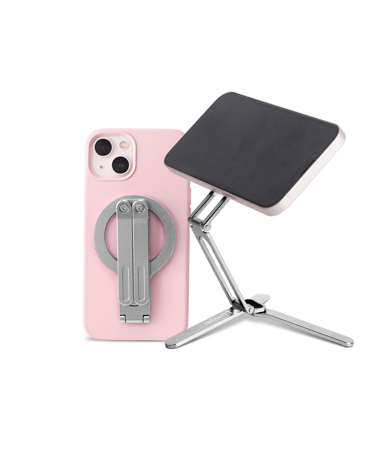Portable Magnetic Phone Tripod Stand for iPhone-Gray Portable Magnetic Phone Tripod Stand for iPhone-Gray