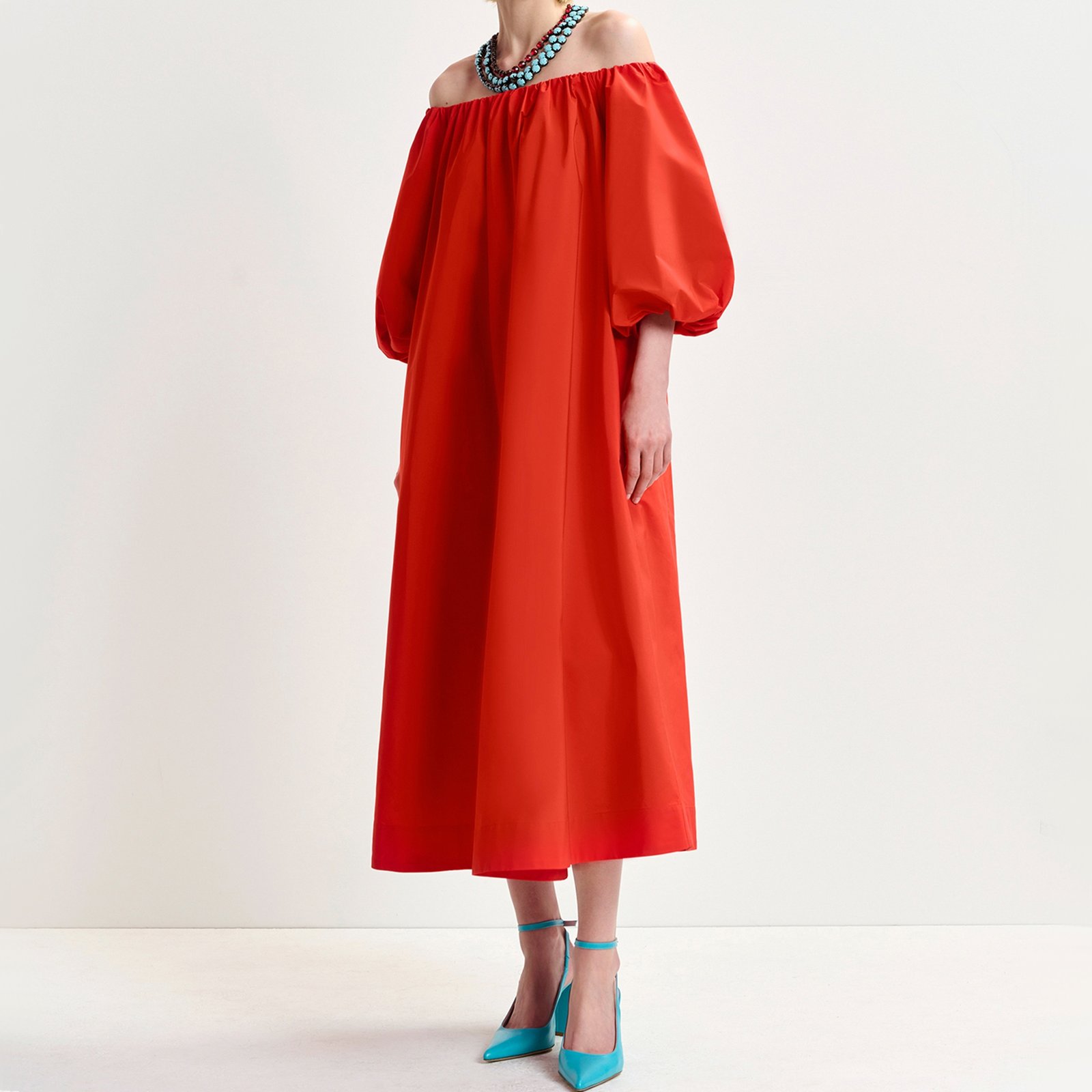 Essentiel Antwerp Hamille Off-The-Shoulder Poplin Dress Essentiel Antwerp Hamille Off-The-Shoulder Poplin Dress