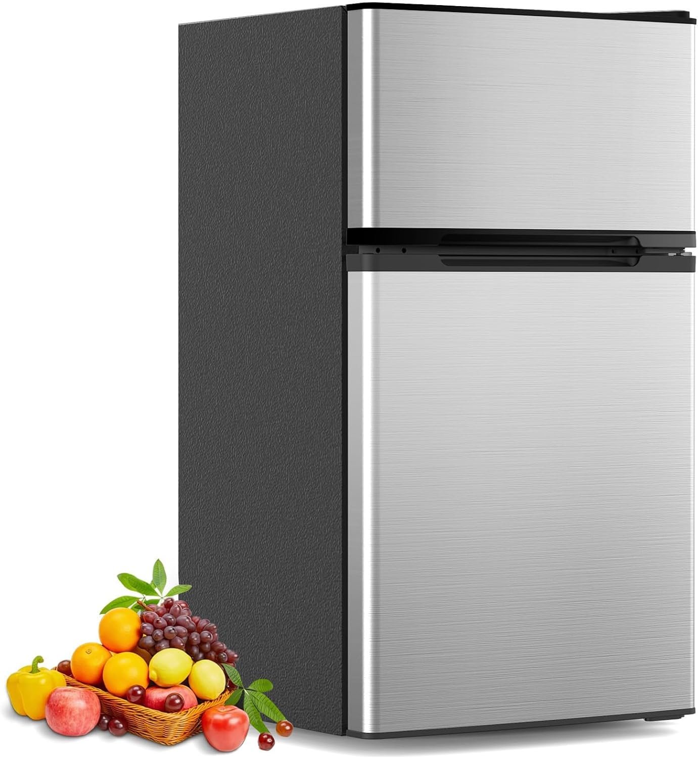 3.2 Cu.Ft Mini Fridge with Freezer, Double Door Compact Refrigerator 58087RRE0 3.2 Cu.Ft Mini Fridge with Freezer, Double Door Compact Refrigerator 58087RRE0