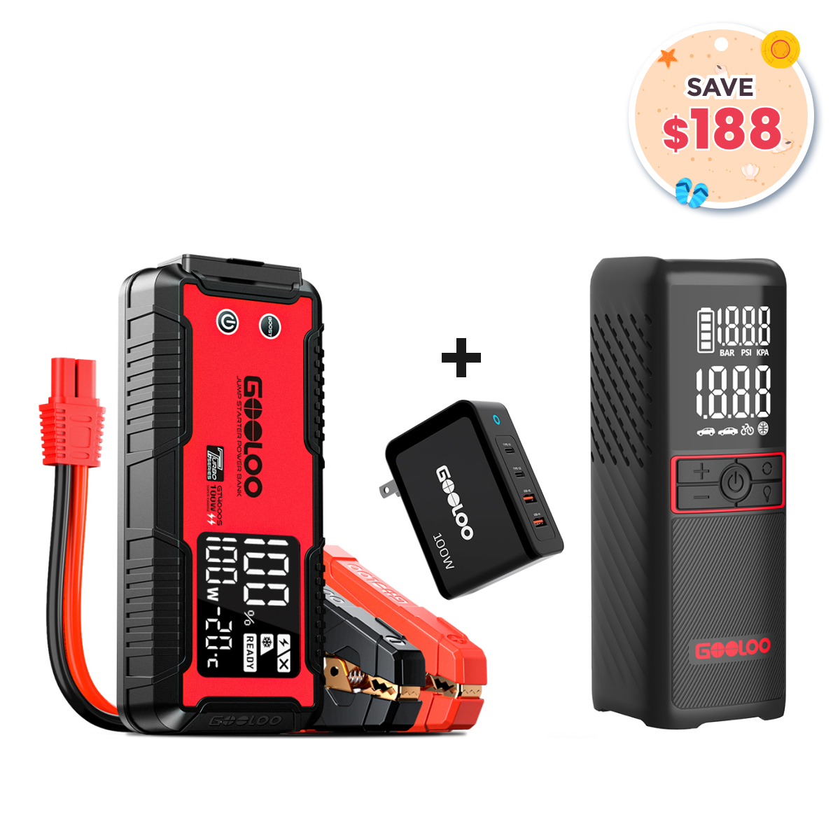 GOOLOO GT4000SGT160 Tire Inflator100W Charger GOOLOO GT4000SGT160 Tire Inflator100W Charger