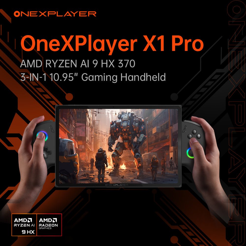 Refurbished ONEXPLAYER X1 PRO AMD Ryzen AI 9 HX 370, 10.95'' 3-In-1 Redefining Handheld Gaming Device(US Stocks) Refurbished ONEXPLAYER X1 PRO AMD Ryzen AI 9 HX 370, 10.95'' 3-In-1 Redefining Handheld Gaming Device(US Stocks)