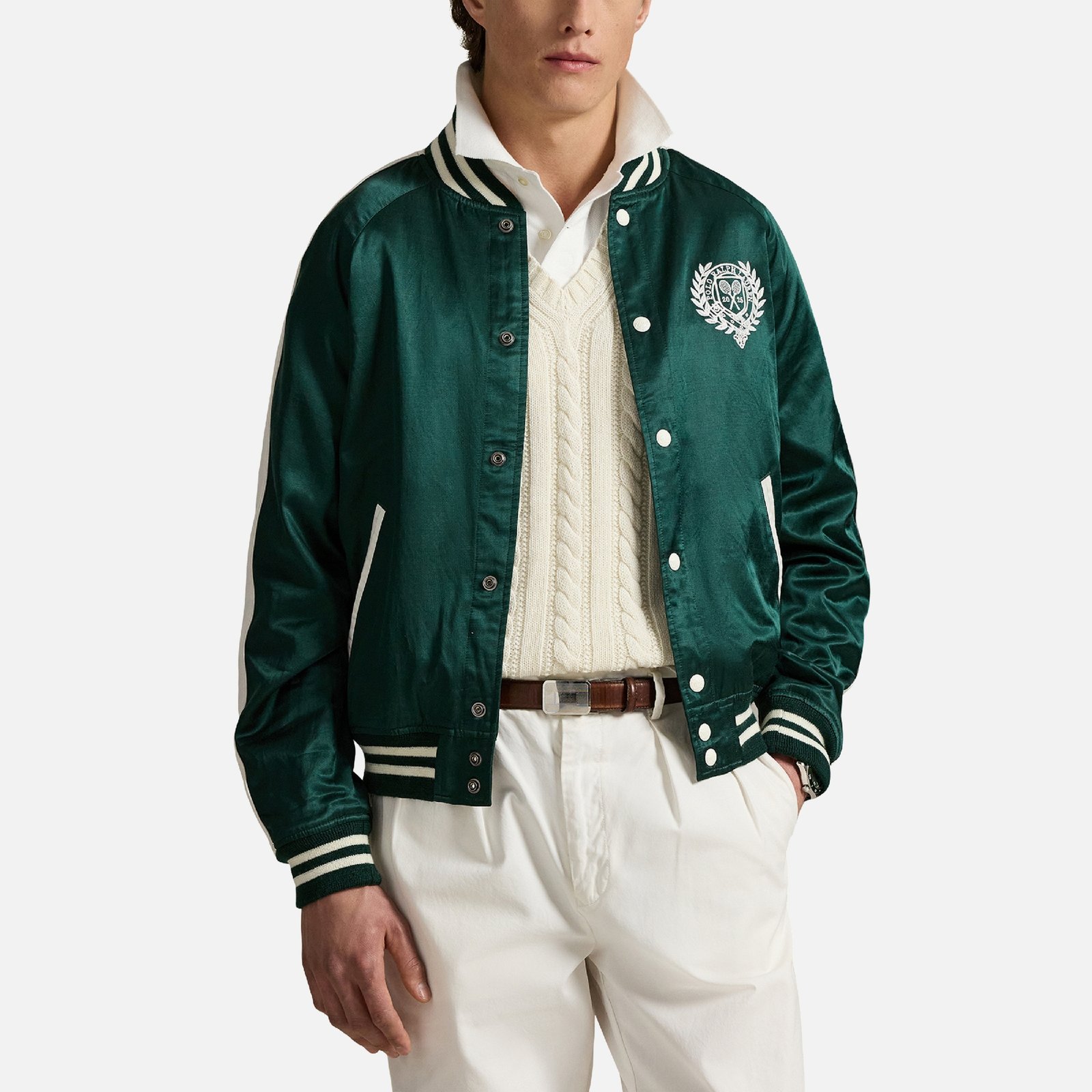 Polo Ralph Lauren x Wimbledon Varsity Cotton-Blend Jacket Polo Ralph Lauren x Wimbledon Varsity Cotton-Blend Jacket