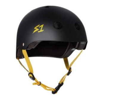 S1 Lifer Helmet - Black Matte w/ Yellow Straps- Size XXXL Only (Refurbished)