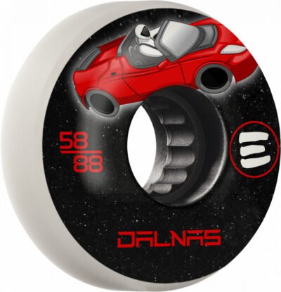 Eulogy Pro Jeff Dalnas Signature Wheel Rocket Man Aggressive Inline Wheel 58mm 88A 4pk White - Refurbished