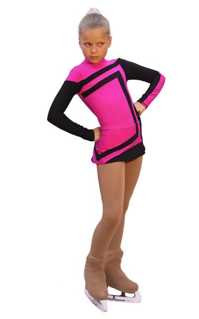 IceDress Ice Skating Dress-Thermal - Avangard (Fuchsia with Black )