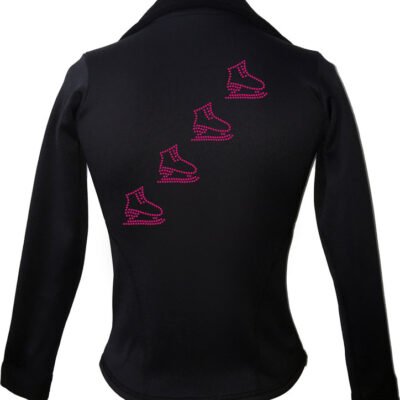 Kami-So Polartec Ice Skating Jacket - Pink Spiral Design 2