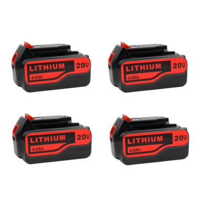 4 Pack For Black and Decker 20V Battery Replacement  LBXR20 4.0Ah Li-ion Battery