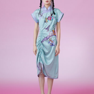 MUKZIN Embroidered Vntage Slim Charming Cheongsam