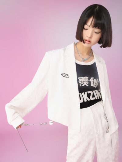 MUKZIN White Simple Temperament Charming All-Match Suit