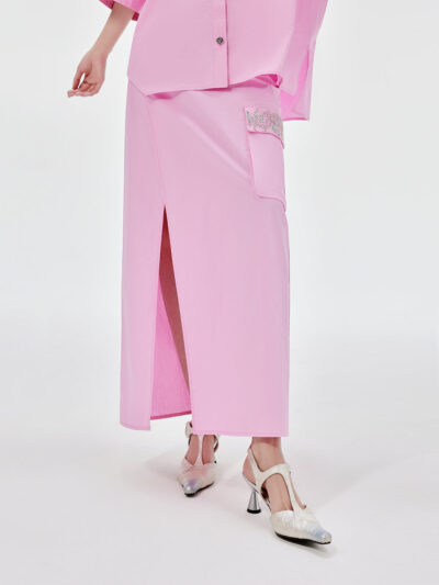 MUKZIN Workwear Straight Midi Skirt