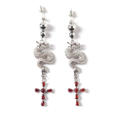 MUKZIN Dragon Silver Earrings