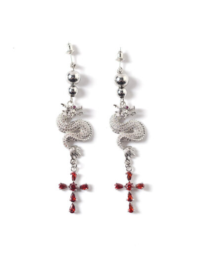 MUKZIN Dragon Silver Earrings