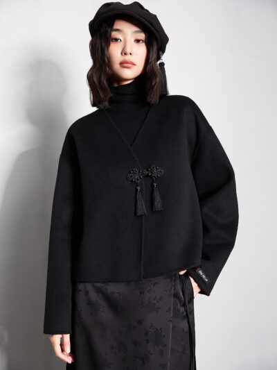 MUKTANK x CUUDICLAB Tassel Double-faced Woolen Coat