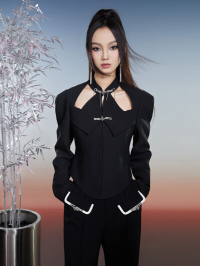 MUKZIN Chinese Style Black Temperament Original Personalized Jacket