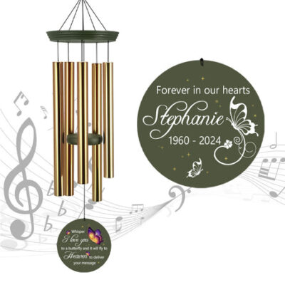 Astarin Personalized Memorial Wind Chimes,Sympathy Gift for loss of loved ones-128