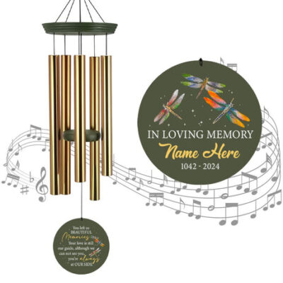 Astarin Personalized Memorial Wind Chimes,Sympathy Gift for loss of loved ones-129