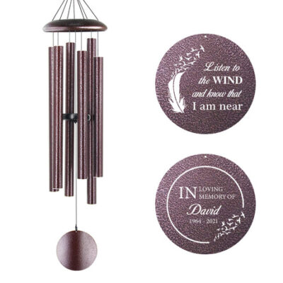 Astarin Personalized Memorial Wind Chimes,Sympathy Gift for loss of loved ones-011