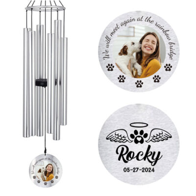 Astarin Personalized Pet Memorial and sympathy Wind Chimes,Pet Loss Gift-029