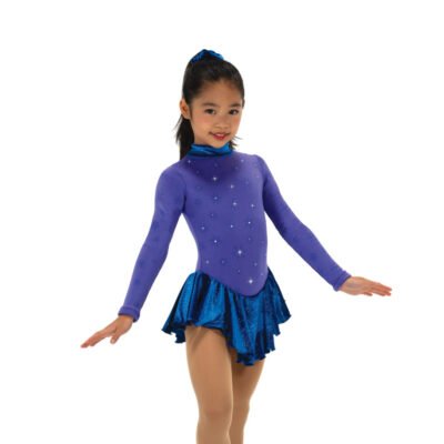 Jerry's Ice Skating Dress -694 Snow Fleece Dress - Purple/Royal Size Youth 8-10