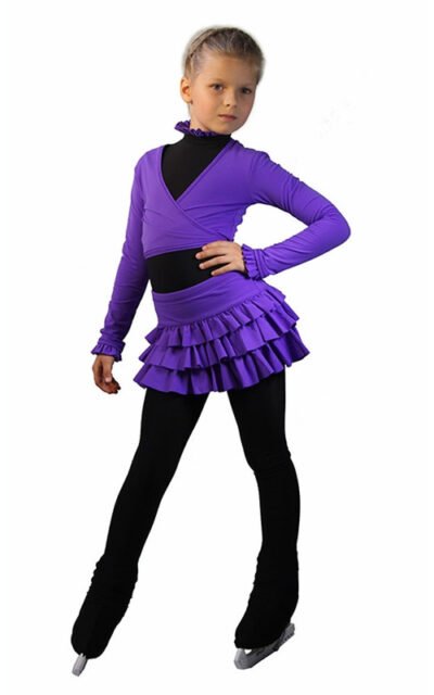 IceDress - Ice Skating Skirts - Lambada (Size CL, Purple)
