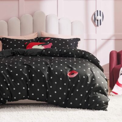 Marilyn Monroe Duvet Cover Set Dotted Black