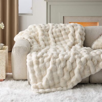 Bubble Faux Fur Blanket