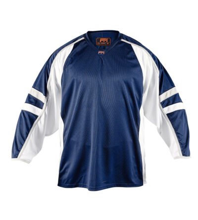 Flow Hockey Jersey - Tri-Color Jersey (Royal Blue/White/Gray Senior Goalie Cut)